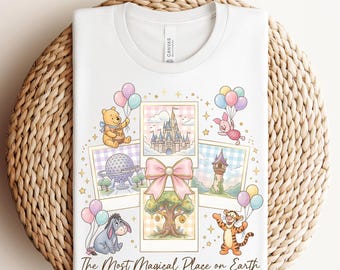 Winnie The Pooh Ready To Press,Disney Pooh Bear DTF Transfer,Pooh Bear And Friends DTF,Pooh Hunny Heat Transfer,Disneyland Family Trip DTF