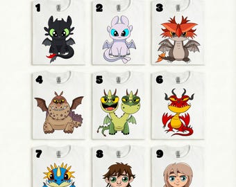 Comment dresser votre dragon prêt à l'emploi, transfert DTF dragon édenté, transfert à chaud de dragons Disney, chemise Night Fury, voyage en famille Disney DTF