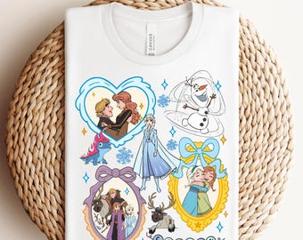 Disney Frozen Ready To Press,Princess Elsa DTF, Elsa Anna Olaf DTF Transfer,Disney Elsa Frozen Shirt,Elsa And Anna DTF,Frozen Character Tee