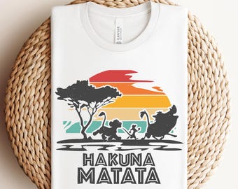 Disney Lion King DTF Transfer, Disney Hakuna Matata DTF, Disney The Lion King Ready To Press, Lion King Simba Shirt,Timon And Pumbaa Tee