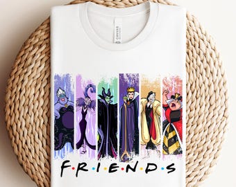 Chillin Like A Villain Ready To Press,Disney Villains Friends DTF,Evil Queens Heat Transfer,Villains Shirt,Evil Friends Tee,Girls Trip Shirt