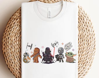 Disney Star Wars prêt à imprimer, transfert DTF Dark Vador, transfert DTF Galaxy's Edge, personnages Star Wars DTF, transferts thermiques navire Star Wars