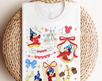 Mickey Fantasia Sorcerer pronto para impressão, transferências Disney Fantasmic DTF, transferências Mickey Mouse Magic Wizard DTF, camiseta Mickey Magic Wizard
