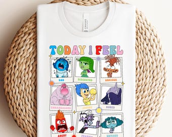 DTF à l'envers Disney, 2 pièces prêtes à appuyer, transfert sur l'envers, transfert DTF à l'envers, transfert DTF All The Feelings, chemise Disneyland