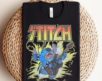 Prêt à presser Disney Stitch, transfert DTF personnage Stitch, chemise Lilo et Stitch Ohana, Ohana signifie famille DTF, transfert Disneyland DTF