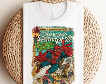 Marvel Spiderman prêt à presser, transfert DTF The Amazing Spiderman, transfert de chaleur de super-héros Disney, chemise Amazing Spiderman, chemise de super-héros