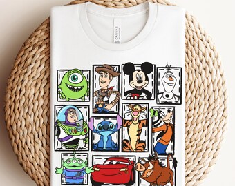 Transfert DTF personnages Disney, prêt à presser Mickey et ses amis, transfert DTF Disneyland, voyage en famille Disneyland DTF, Mickey Mouse dtf