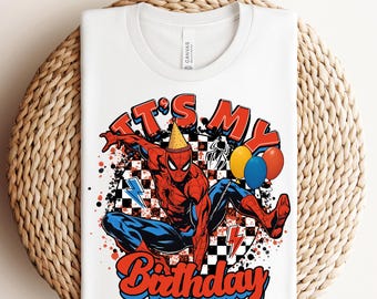Spiderman Birthday Ready To Press,The Amazing Spiderman DTF Transfer,Disney Superhero Heat Transfer,Spiderman Shirt,Superhero Birthday Shirt