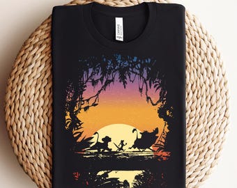 Transfert DTF Le Roi Lion Disney, Disney Hakuna Matata DTF, Disney Le Roi Lion prêt à imprimer, chemise Simba le Roi Lion, t-shirt Timon et Pumbaa