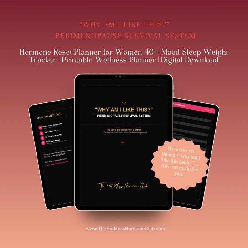 Perimenopause Survival Bundle for Women 40+ | Hormone Reset Planner ...