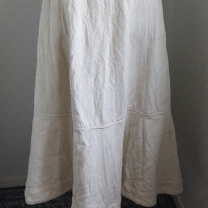 Antique édouardien victorien en laine blanche hiver jupe faite à la main jupe jupon XS small
