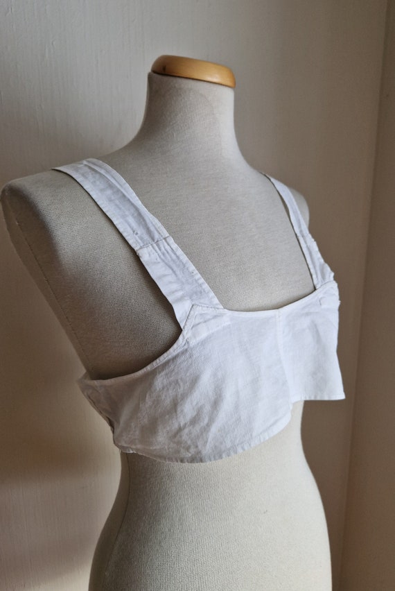 Antique White Cotton Camisole Bralette Bra Dress … - image 5