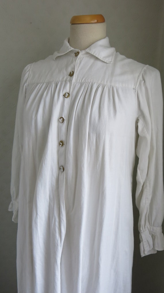 Antique White Cotton Gothic Victorian Edwardian 2… - image 5