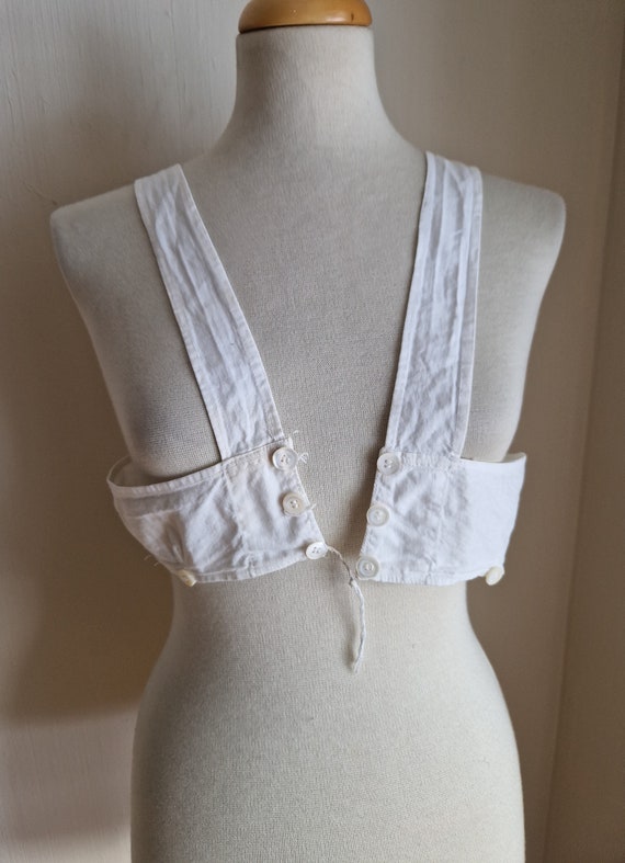 Antique White Cotton Camisole Bralette Bra Dress … - image 2