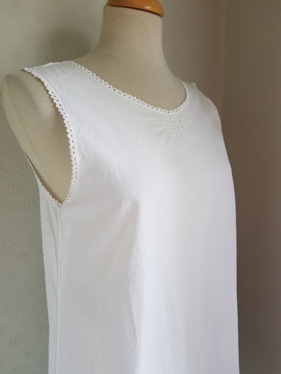 Antique White Cotton Lace Embroidery Edwardian 20… - image 1