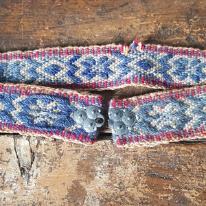 AS IS Wool Antique Hand Woven Norwegian Bunad Folk Costume Belt