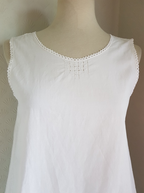 Antique White Cotton Lace Embroidery Edwardian 20… - image 4