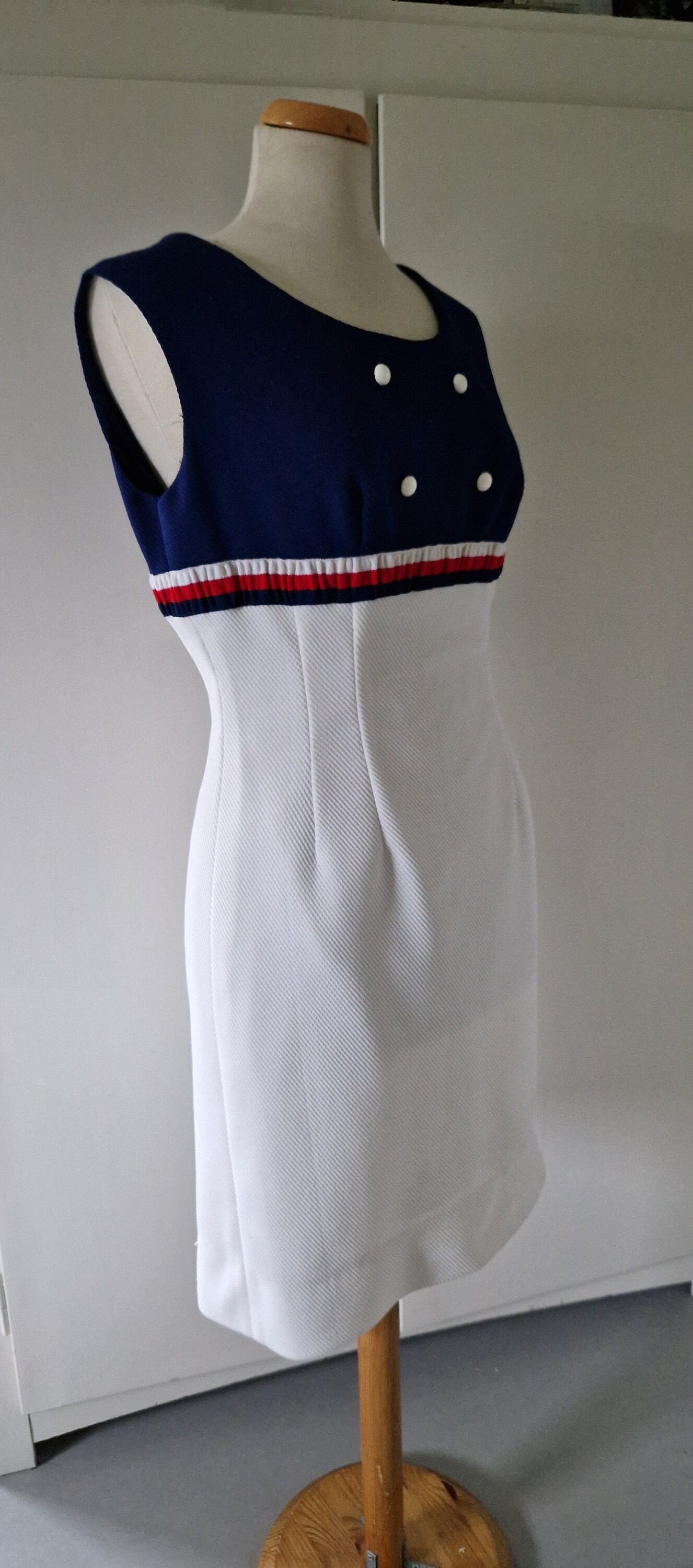 Mod Blue White Red Sailor Decor Buttons 60s Medium - Etsy