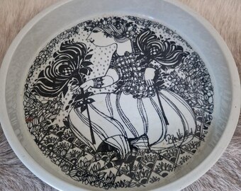 Bjørn Wiinblad Nymølle Scandinavian Mid Century Plate Dish Tray