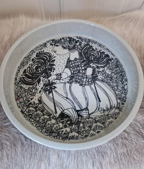Bjørn Wiinblad Nymølle Scandinavian Mid Century Plate Dish Tray