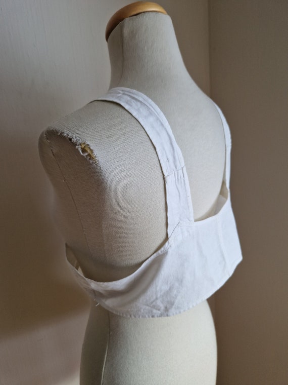 Antique White Cotton Camisole Bralette Bra Dress … - image 7