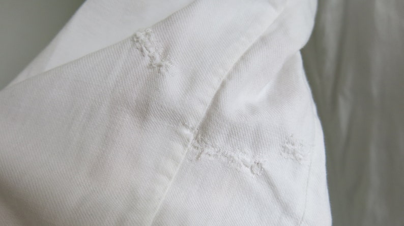 Antique White Cotton Gothic Victorian Edwardian 20s Dress Night Gown Medium Large Norwegian image 9