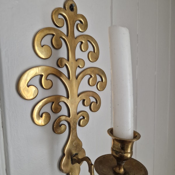 Scandinavo ottone portacandele Wall Sconce ornamentale Mid Century Modern