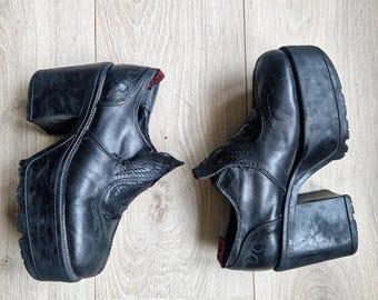 Chunky 90s Platform Bullboxer Buty Mokasyny Buty EU 38