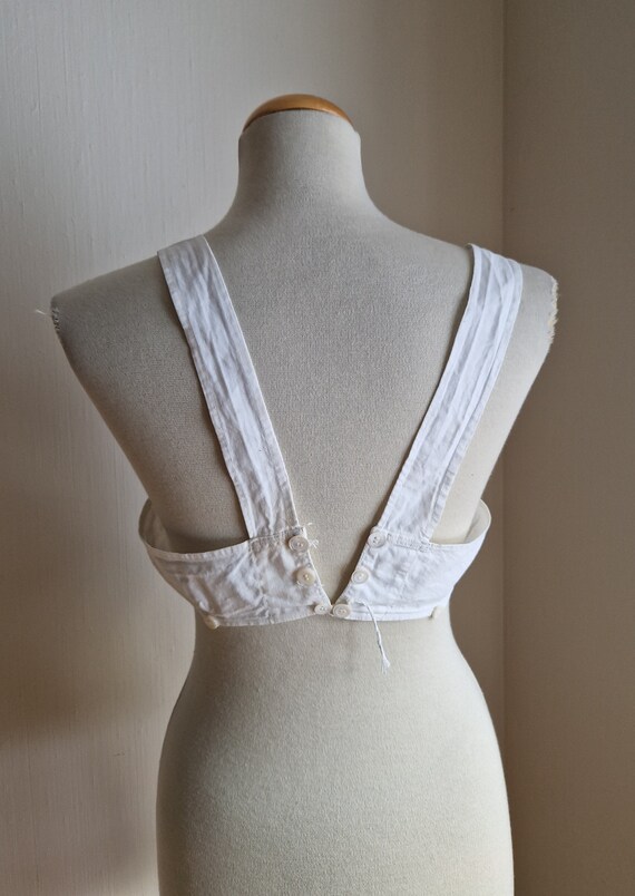 Antique White Cotton Camisole Bralette Bra Dress … - image 8