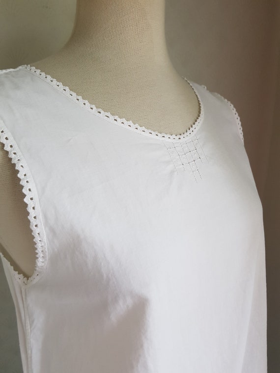Antique White Cotton Lace Embroidery Edwardian 20… - image 6