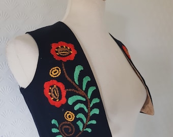 Antike Norwegische Heirloom Kind Volkskostüm Bunad Top Mieder Weste Hand bestickt Handmade