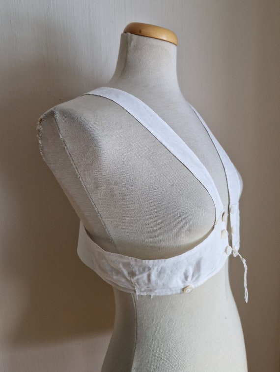 Antique White Cotton Camisole Bralette Bra Dress … - image 6