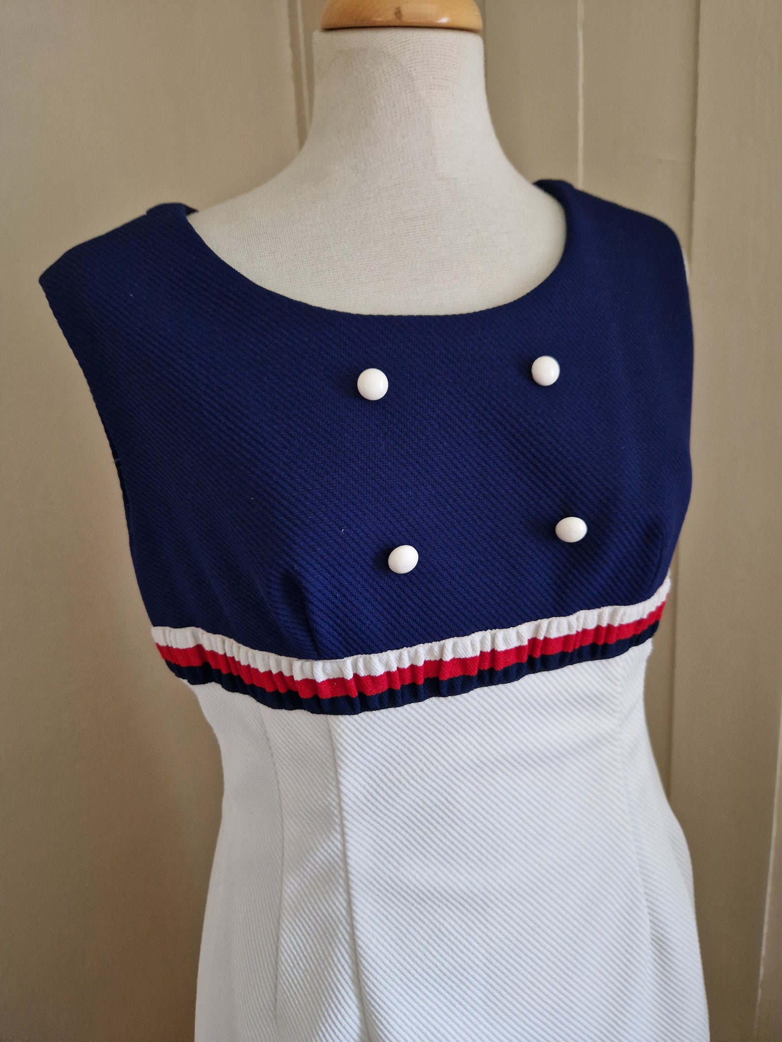 Mod Blue White Red Sailor Decor Buttons 60s Medium - Etsy