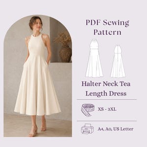 Halter Dress Pattern - Etsy
