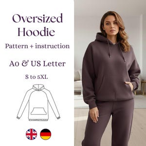 Frauen Hoodie Schnittmuster PDF | Anfängerfreundlich | Digitaler Download