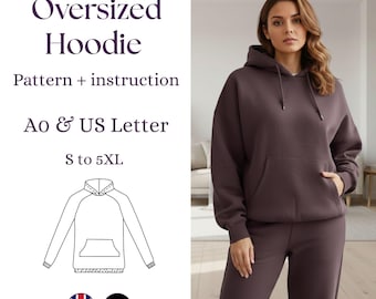 Frauen Hoodie Schnittmuster PDF | Anfängerfreundlich | Digitaler Download