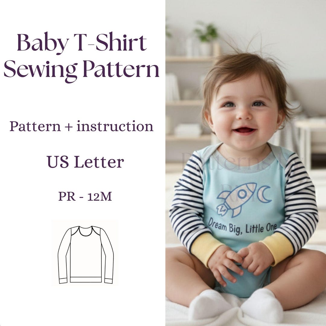 Baby Shirt Sewing Pattern | Newborn–12m Easy Top (PDF Download) - Etsy