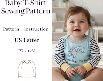 Schnittmuster Baby Shirt | Newborn–12 Meter Easy Top (PDF Download)