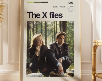 The X Files Poster | Sci Fi TV Show Print | Alien UFO Wall Art | I Want To Believe Decor | 90s Nostalgia Gift | Minimalist Film Artwork