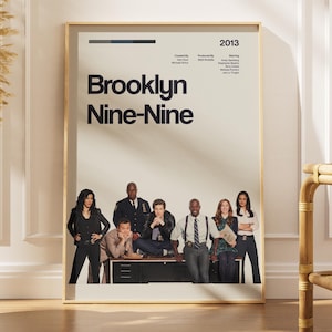 Brooklyn Nine Nine Poster | Jake Peralta TV-Show Kunst | Lustiger Sitcom Film Druck | Cop Comedy Wanddekor | Nine Nine Cinephile Geschenkidee