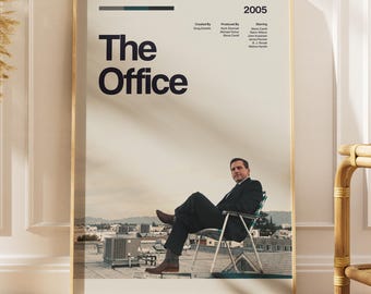 The Office TV Show Poster | Dunder Mifflin Art | Michael Scott Dwight Schrute Print | Funny Sitcom Wall Decor | Office Gift For Coworker