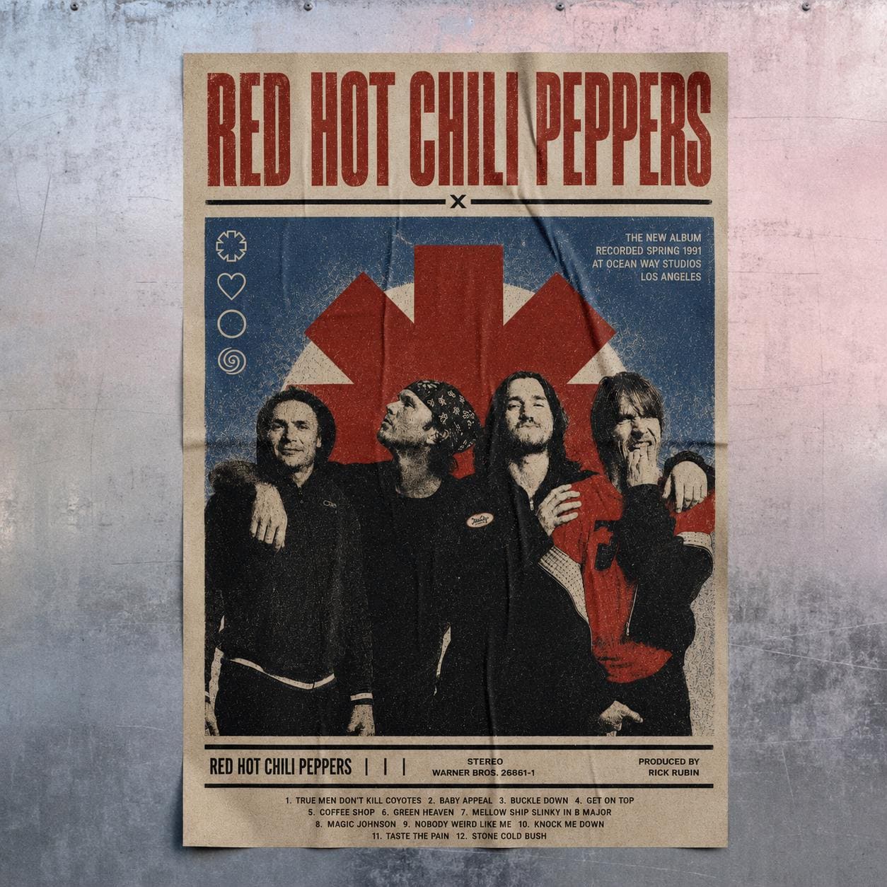 Red hot chili peppers poster - Etsy 日本