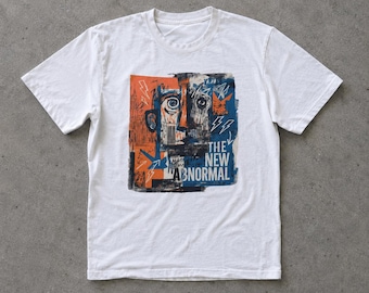 T-shirt The Strokes New Abnormal / Maglietta con grafica astratta e graffiti urbani