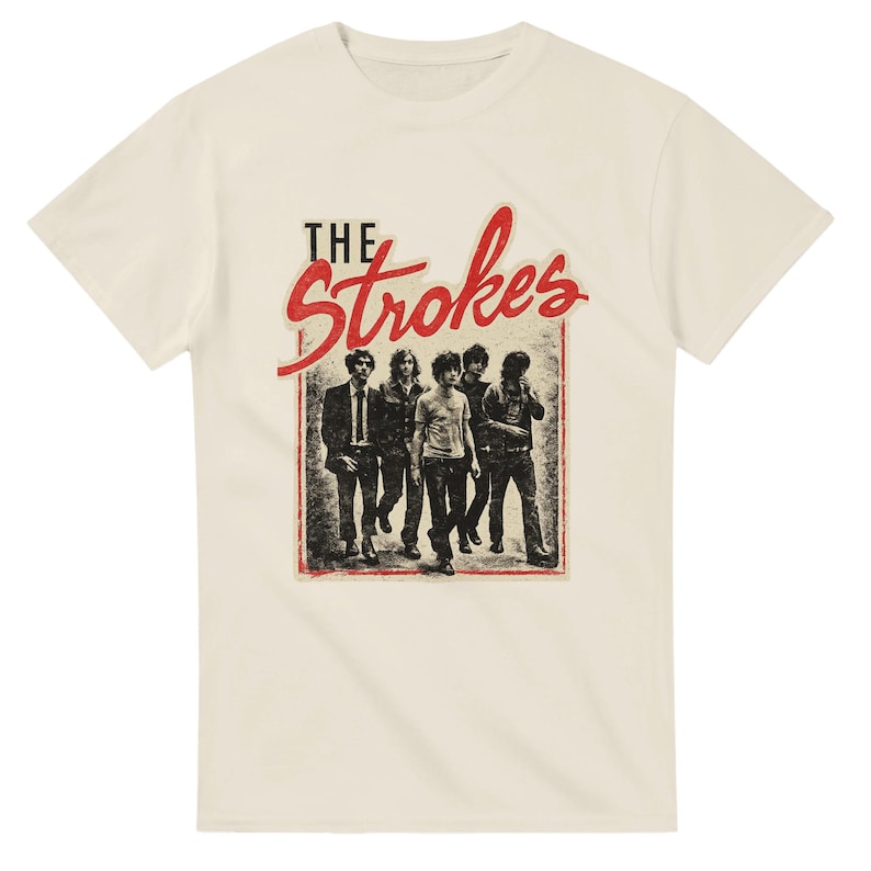 T-shirt grafica ispirata agli Strokes - Vestibilità classica per ogni fan - T-shirt unisex in cotone immagine 2