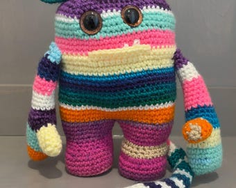 Crocheted Monster Plushie - Barnaby Buttonstitch