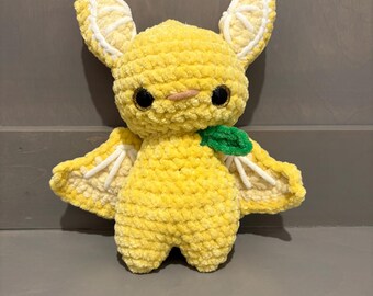 Lemon Bat Crocheted Plushie