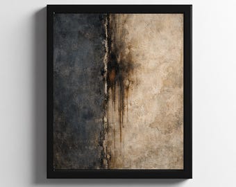 Wabi Sabi Wall Art Printable | Japandi Neutral Abstract Art | Beige Brown Minimalist Decor | Organic Modern Living Room | Digital Download
