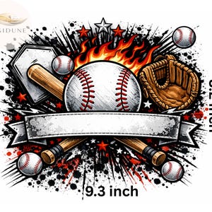 Personalized Baseball Tumbler Wrap PNG | Custom Player Name Design (Digital Download) image 2