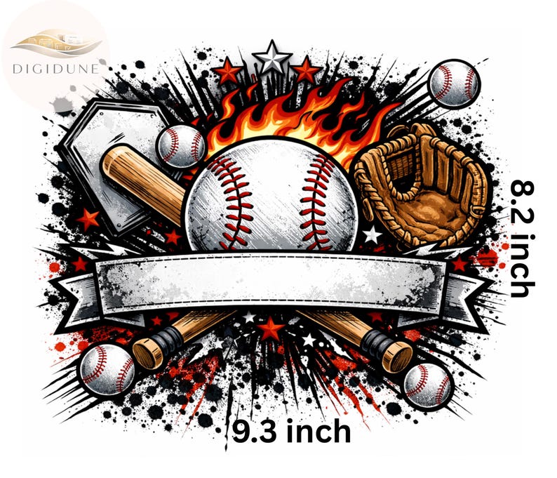 Personalized Baseball Tumbler Wrap PNG | Custom Player Name Design (Digital Download) image 2