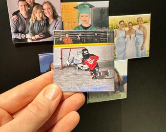 Custom Photo Magnet – Handmade 2.5" Square Magnet – Personalized Gifts, Party Favors & Keepsakes